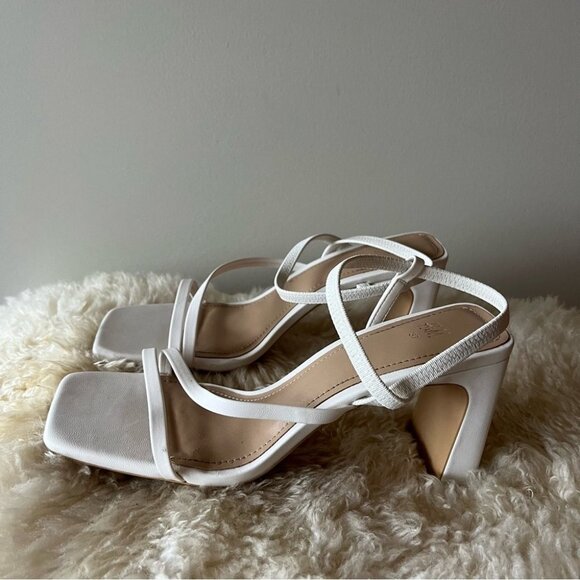 H&M White Square Toe Heeled Sandals - Picture 9 of 13